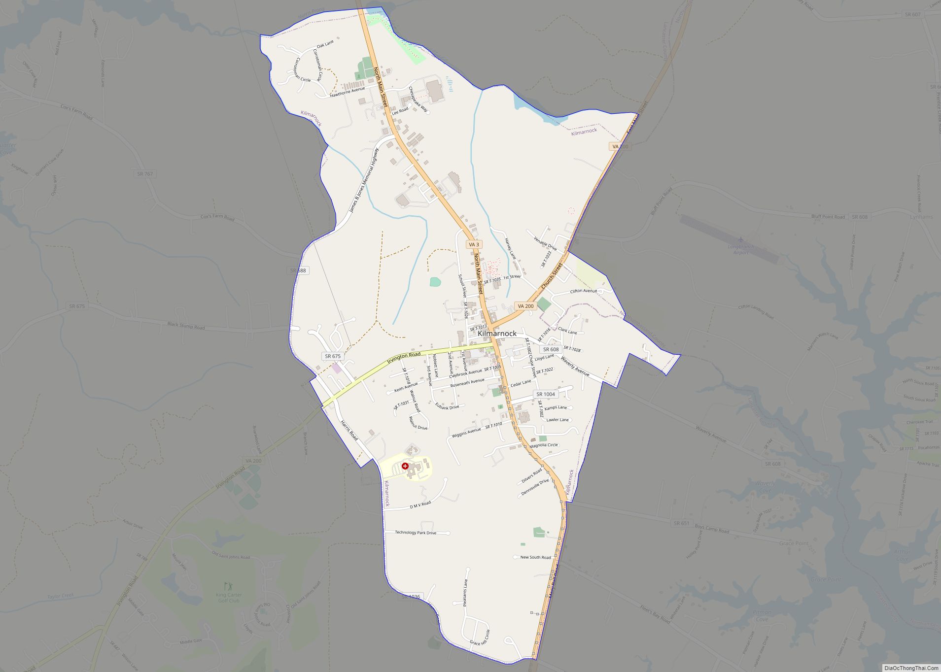 Map of Kilmarnock town