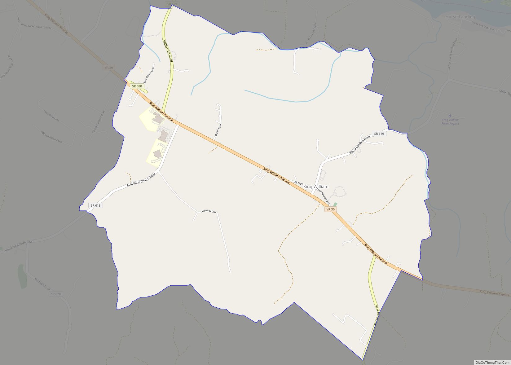 Map of King William CDP