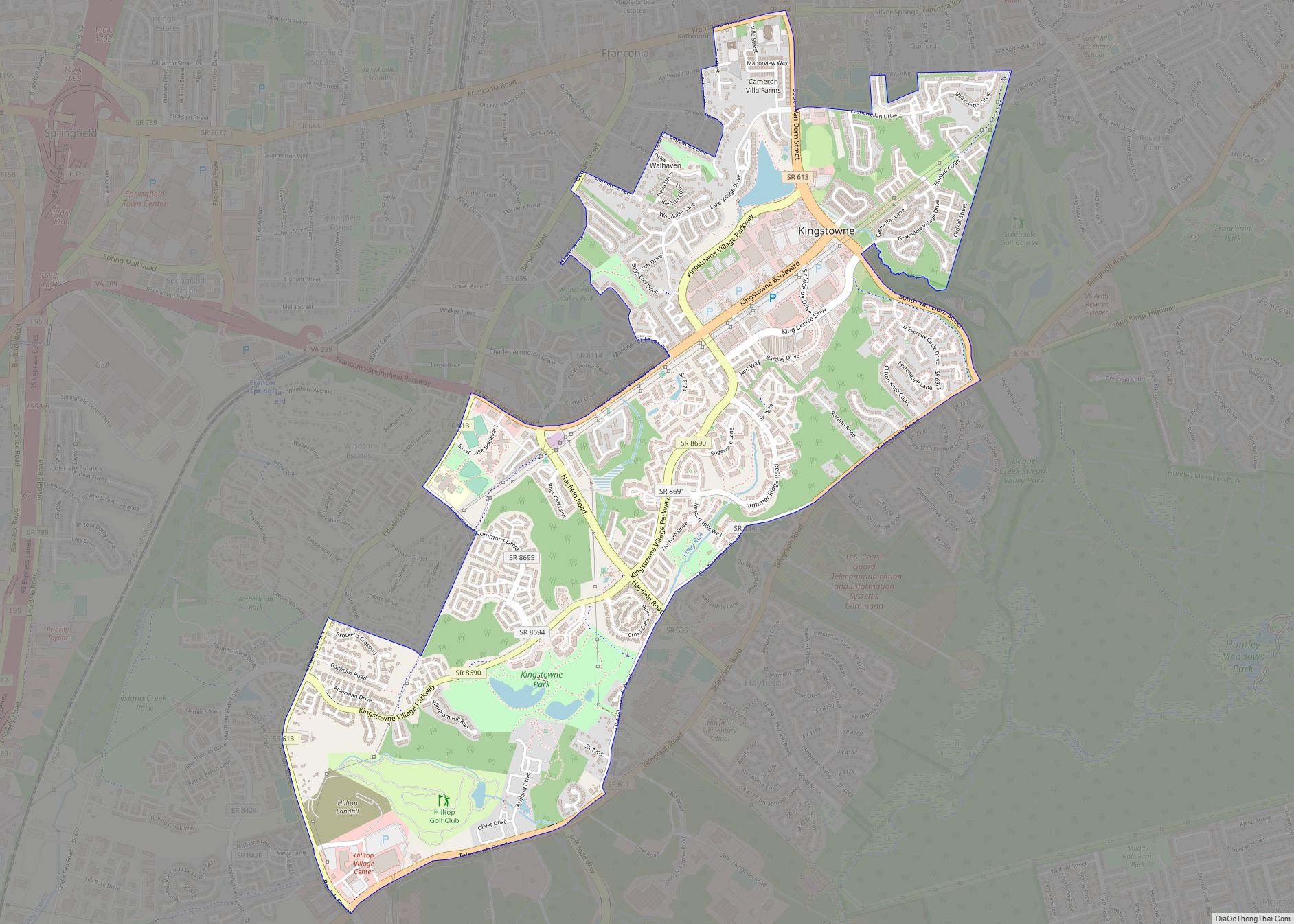 Map of Kingstowne CDP - Thong Thai Real