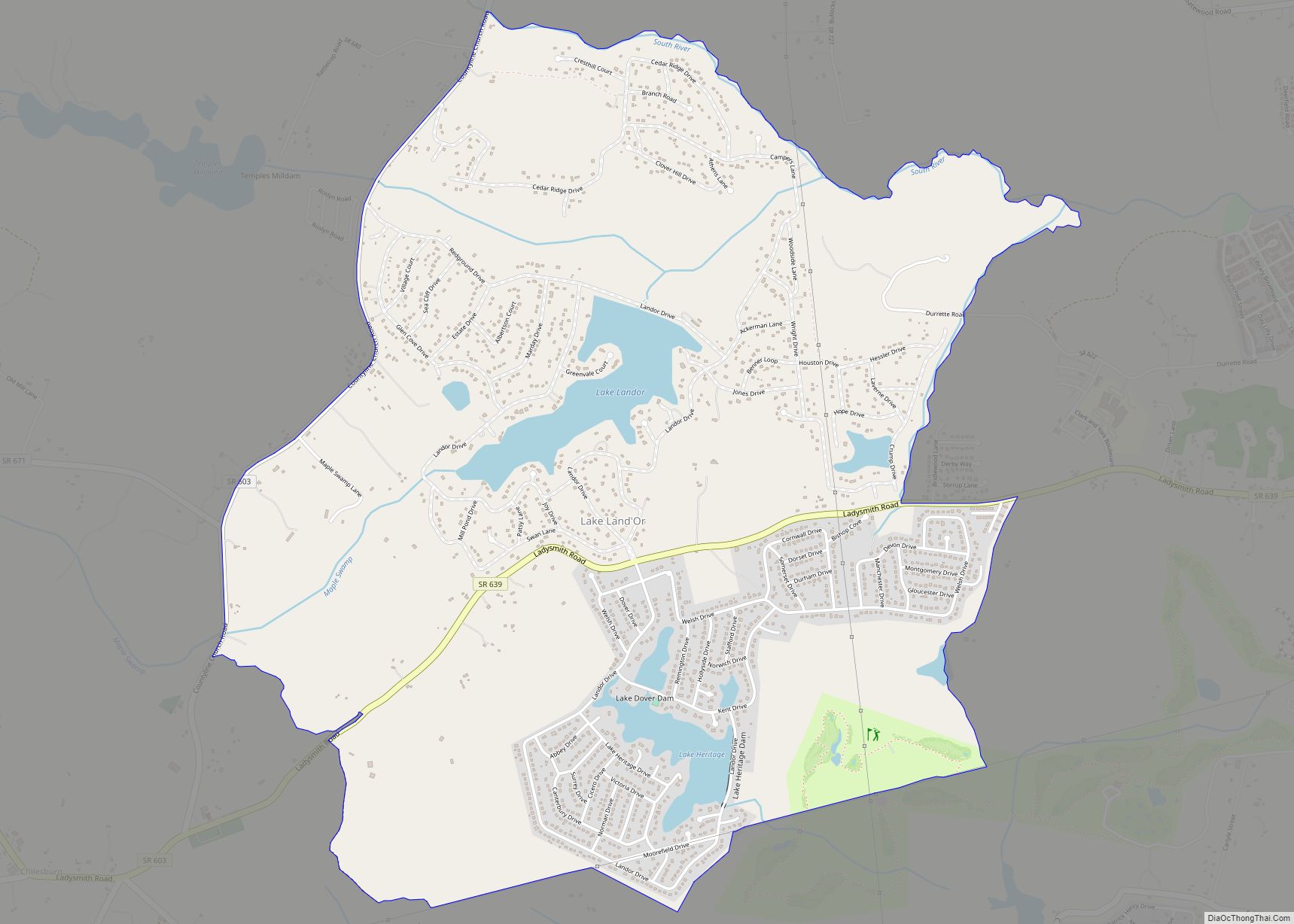 Map of Lake Land'Or CDP