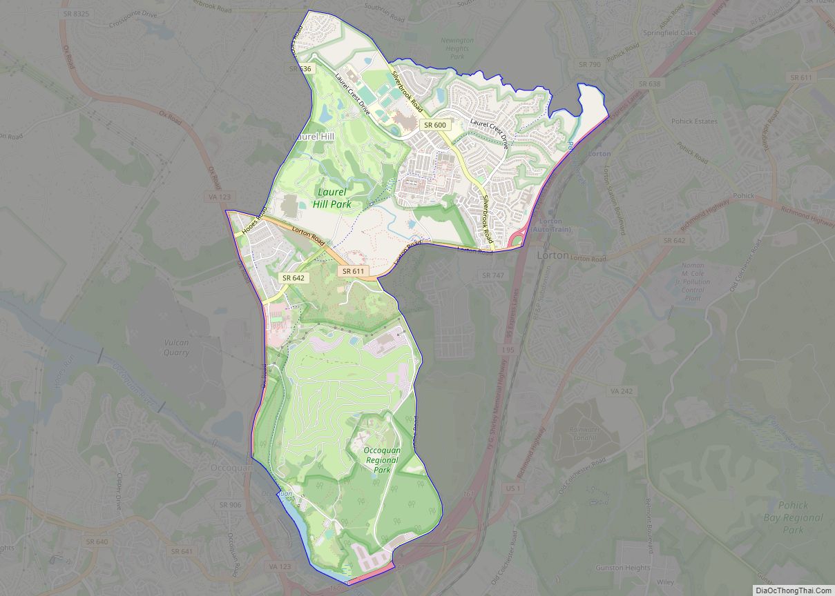 Map of Laurel Hill CDP, Virginia