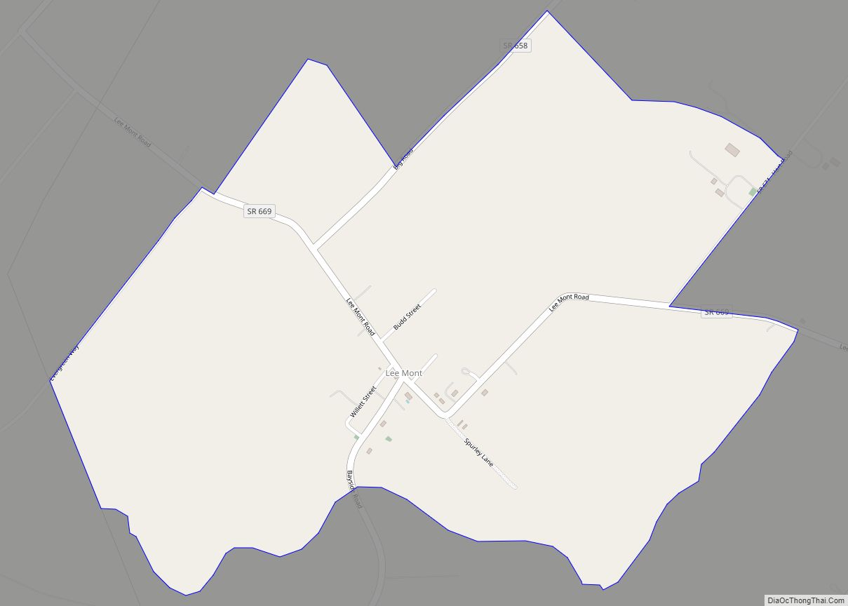 Map of Lee Mont CDP