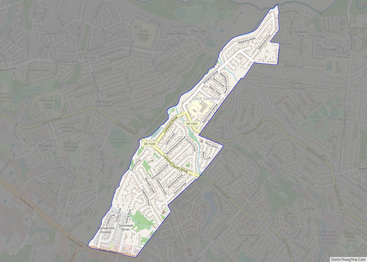 Map of Loch Lomond CDP
