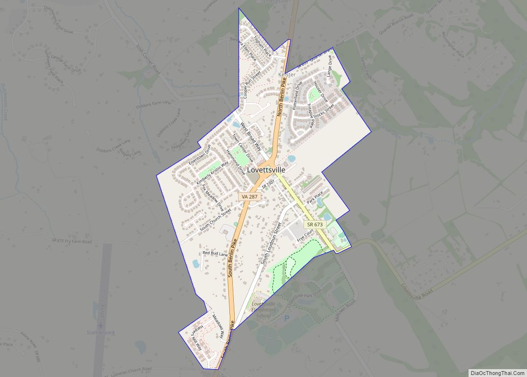 Map of Lovettsville town
