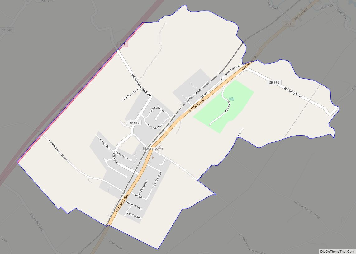 Map of Maurertown CDP