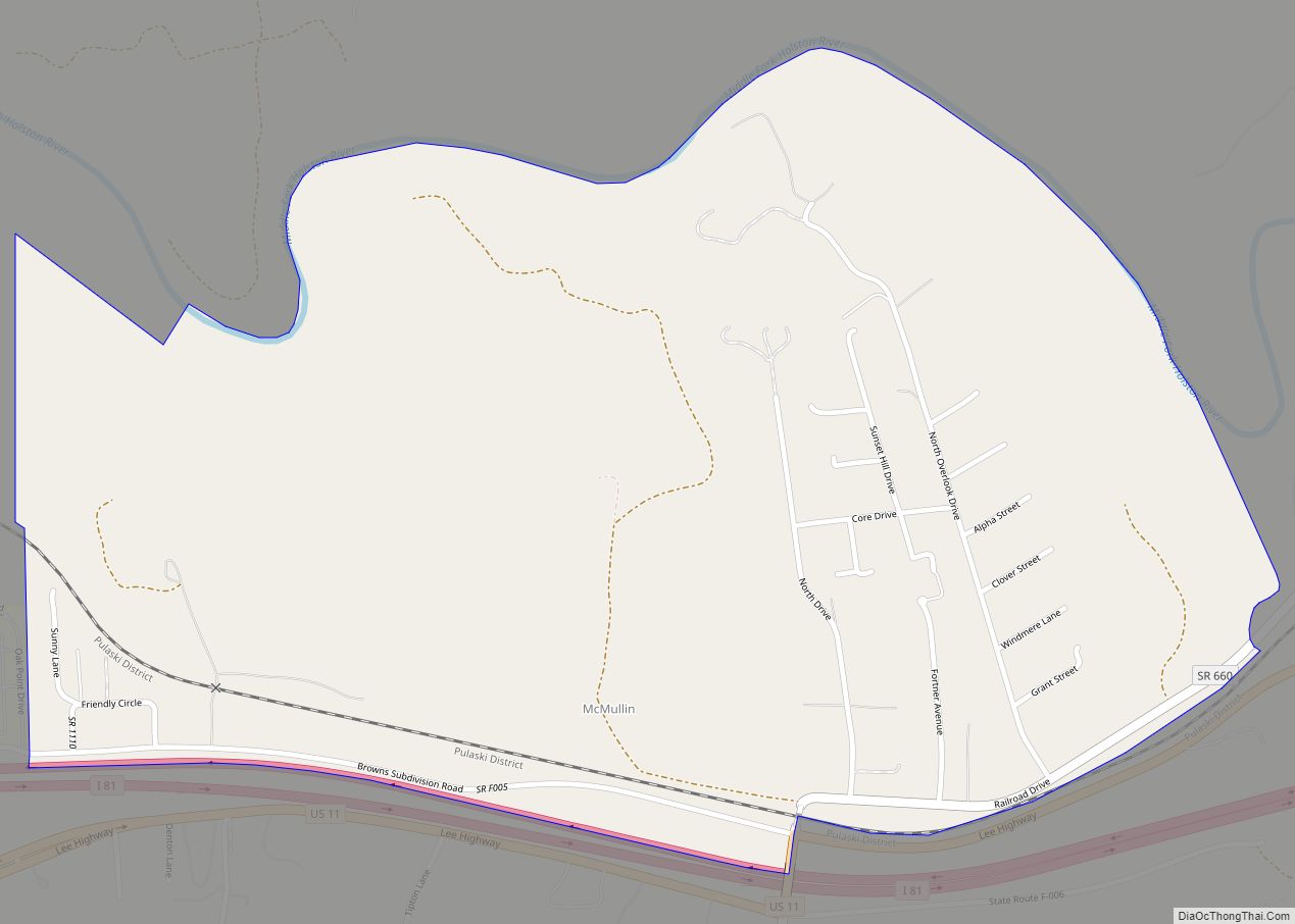 Map of McMullin CDP