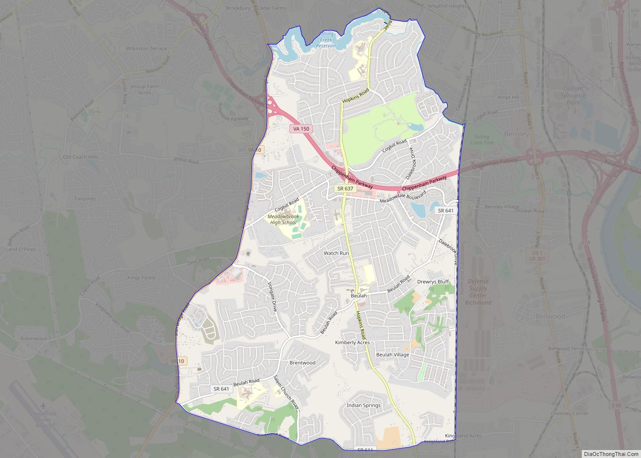 Map of Meadowbrook CDP, Virginia
