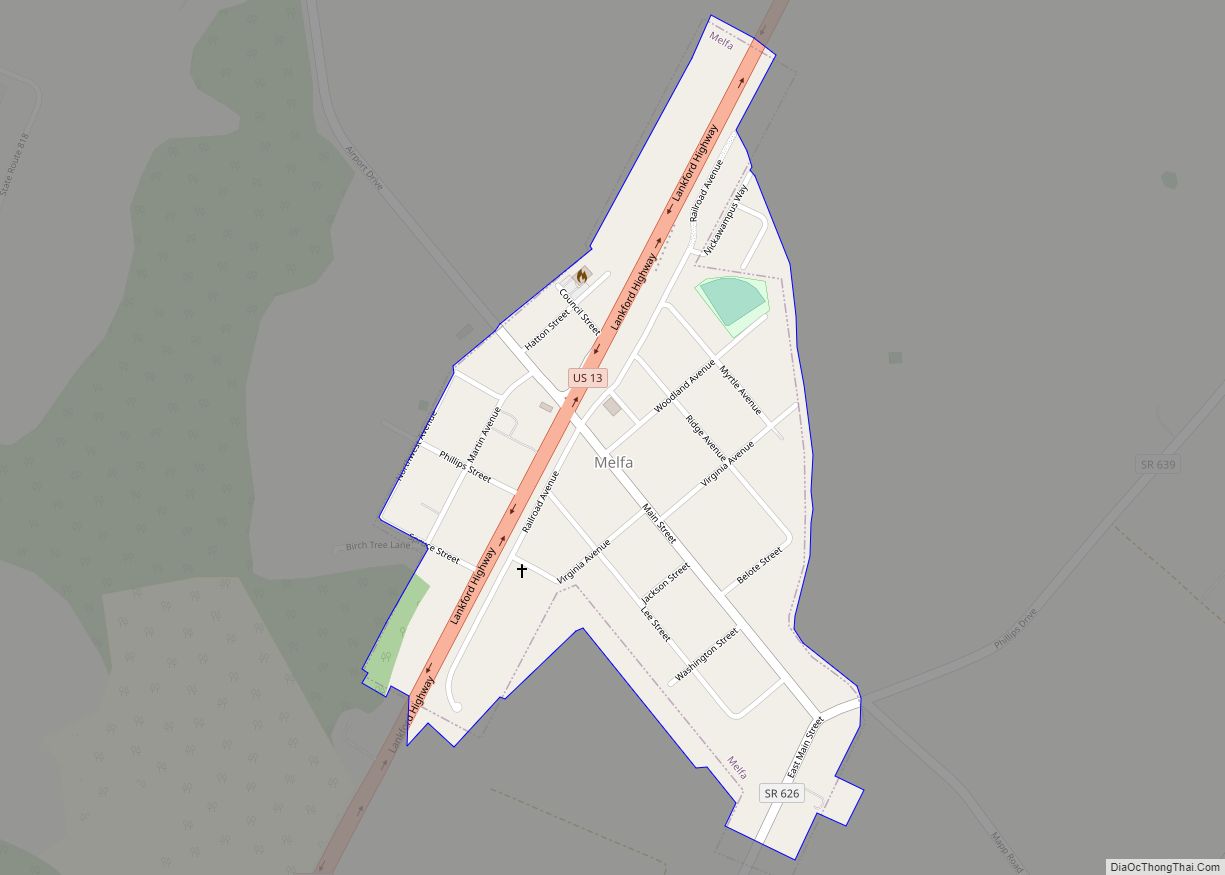 Map of Melfa town