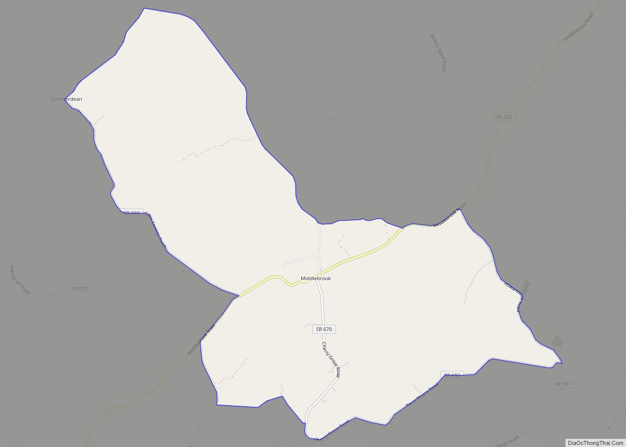 Map of Middlebrook CDP