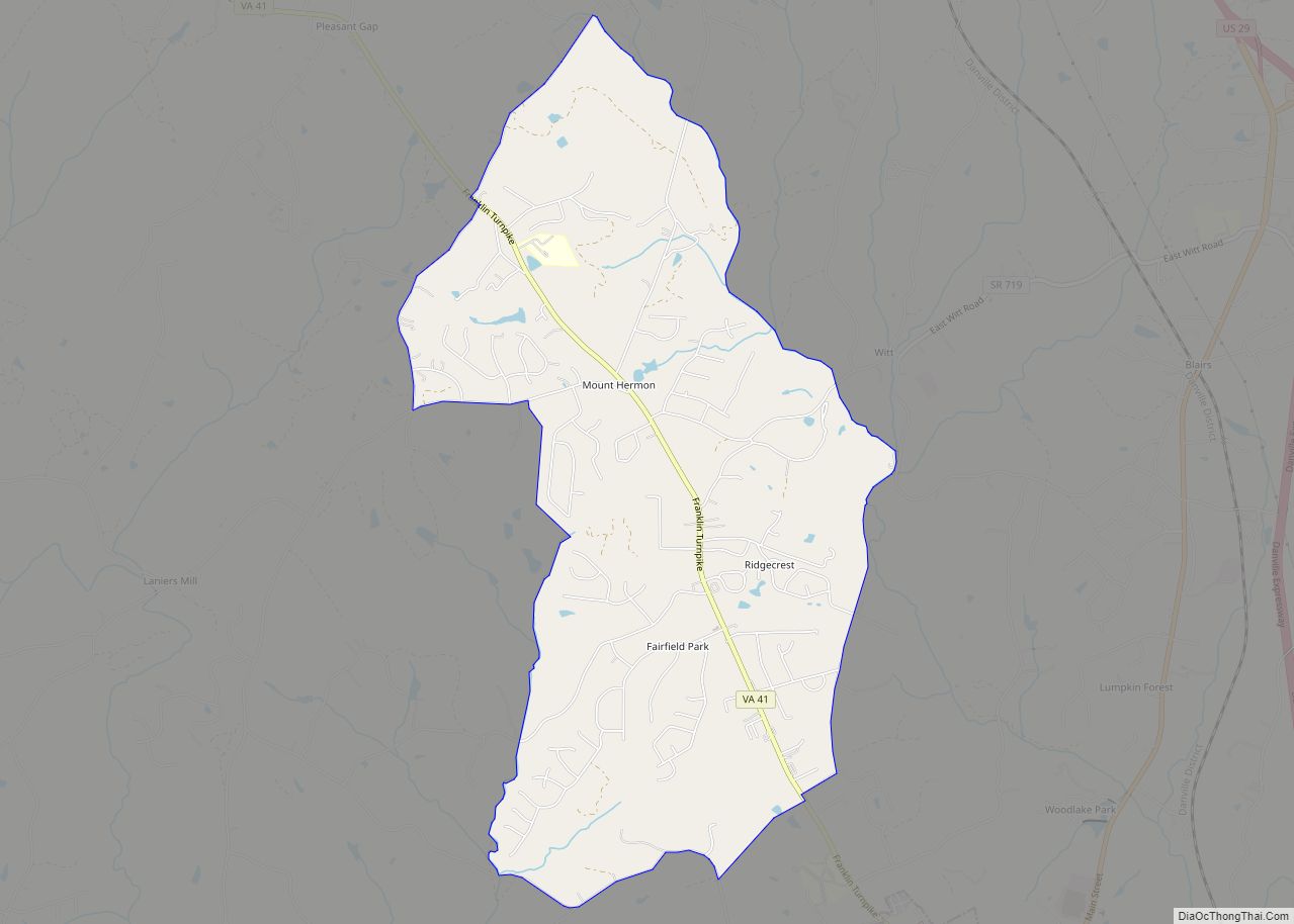 Map of Mount Hermon CDP, Virginia