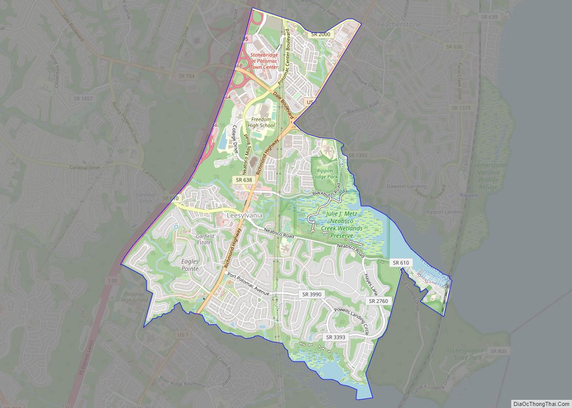 Map of Neabsco CDP