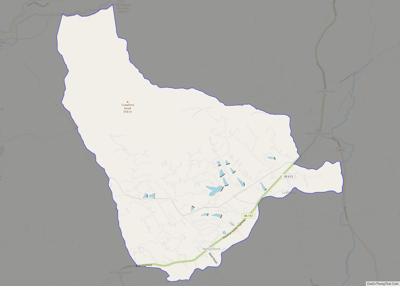 Map of Nellysford CDP