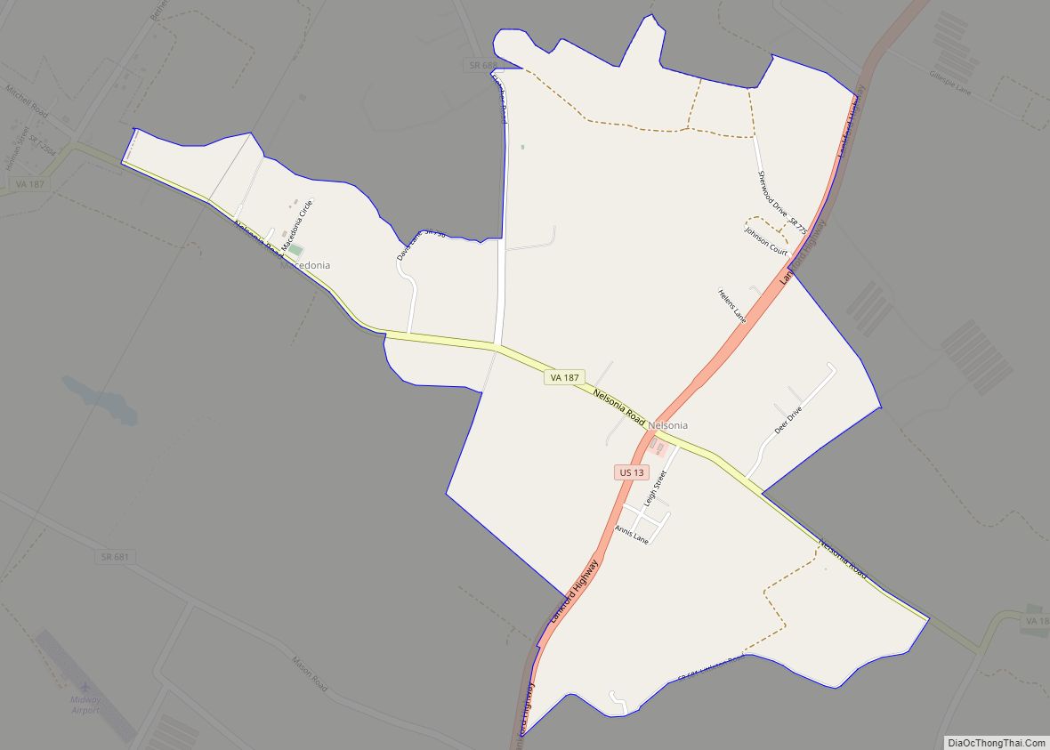 Map of Nelsonia CDP