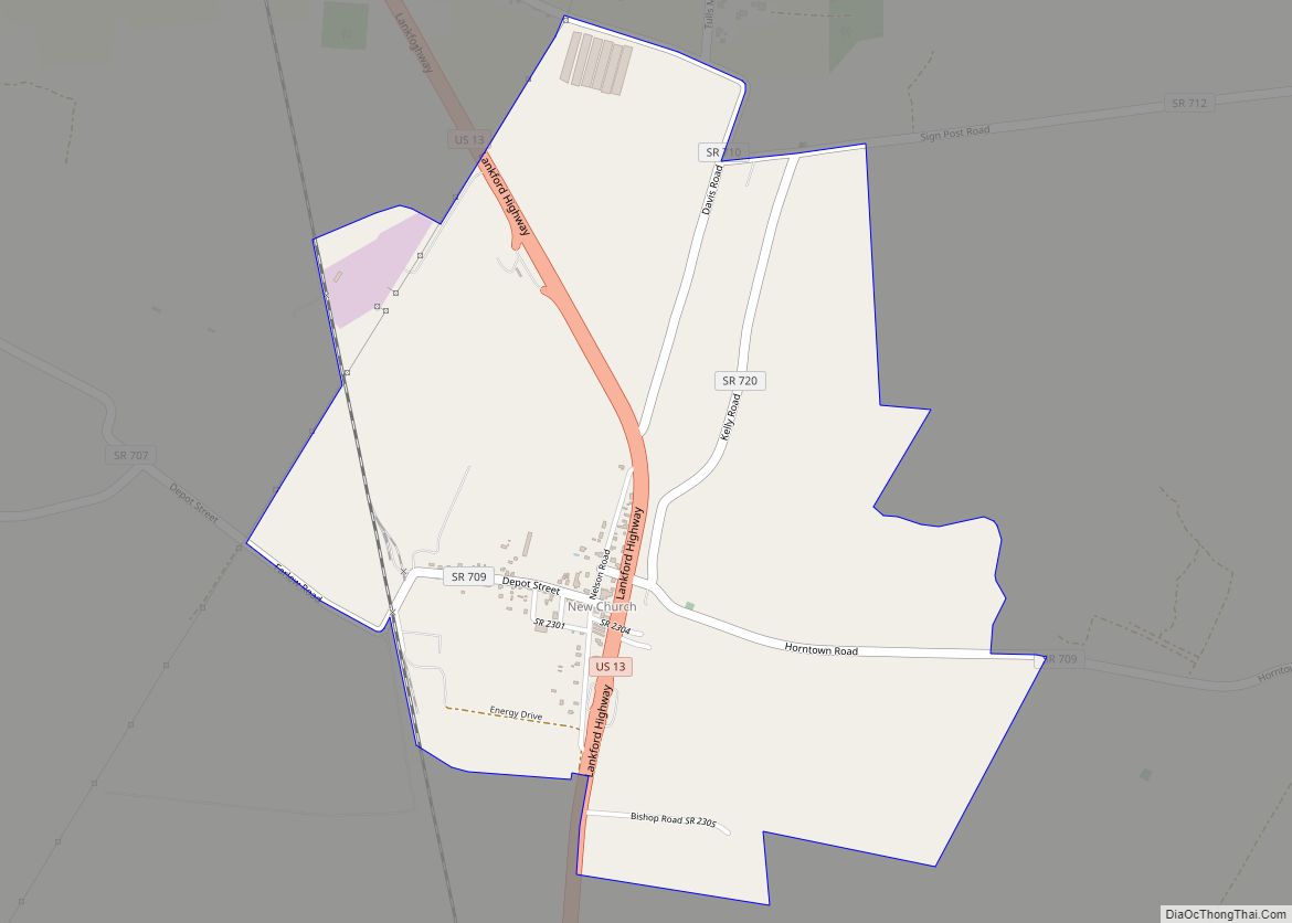 Map of New Church CDP