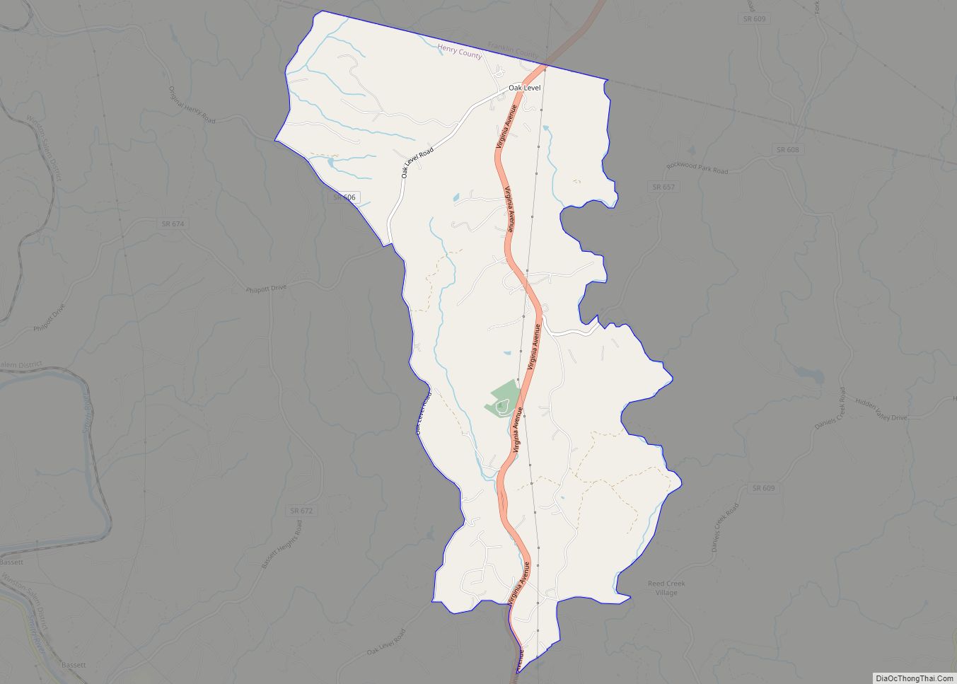Map of Oak Level CDP