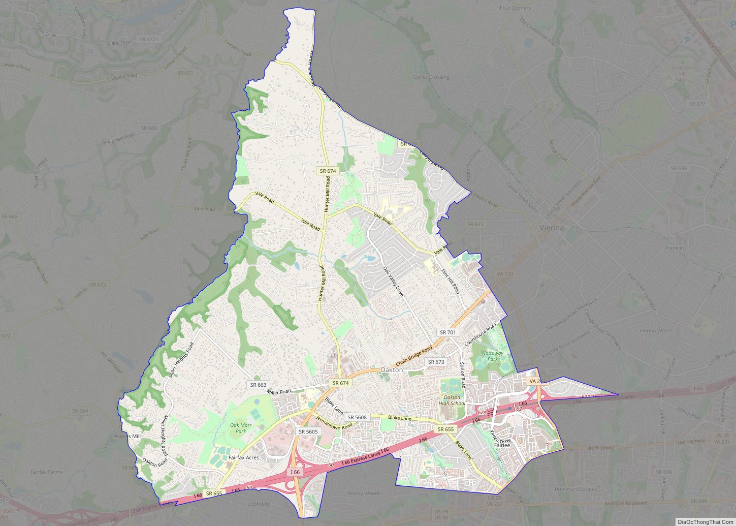 Map of Oakton CDP
