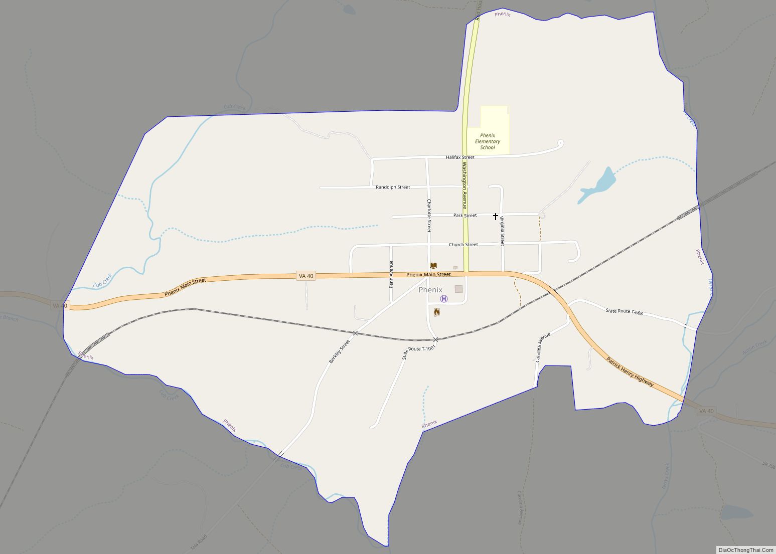 Map of Phenix town