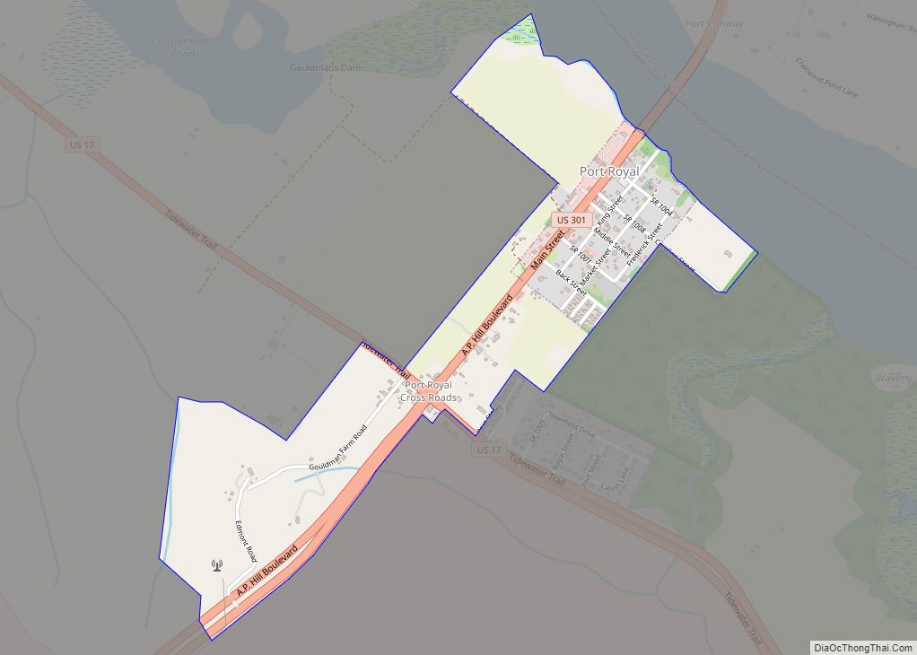 Map of Port Royal town, Virginia