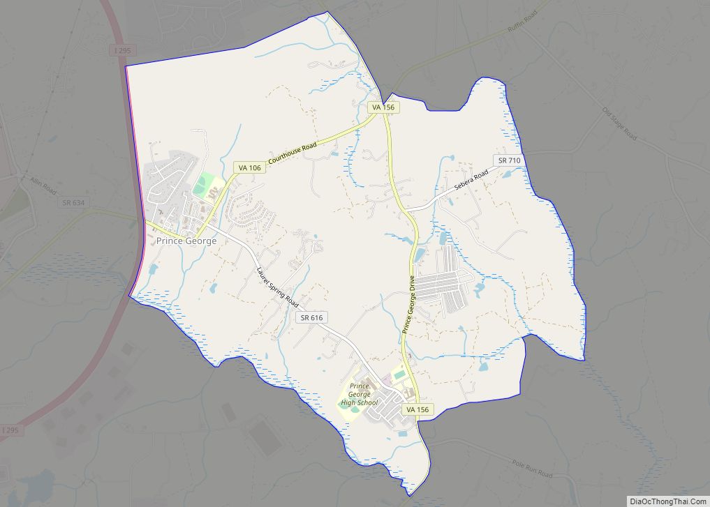 Map of Prince George CDP