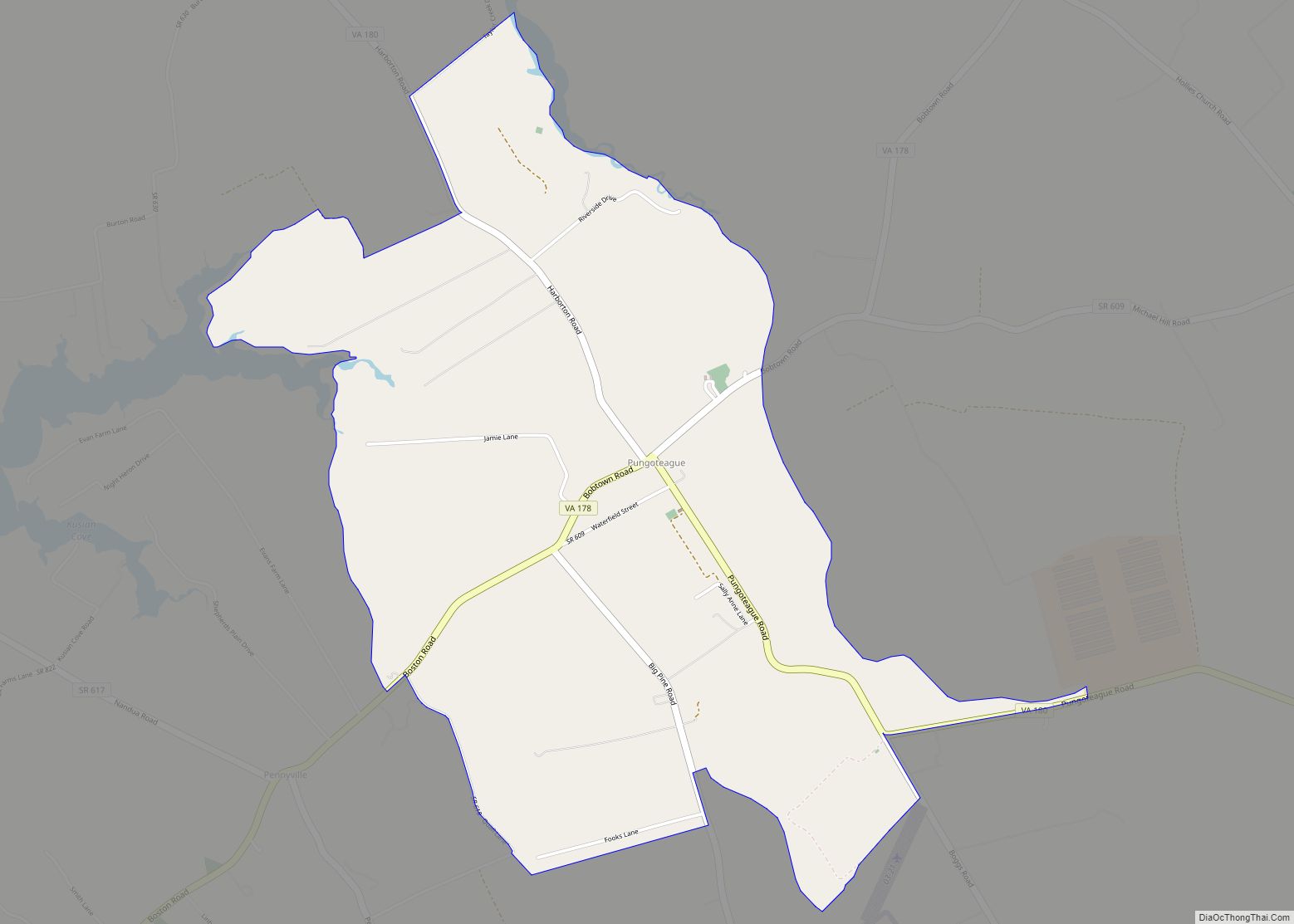 Map of Pungoteague CDP