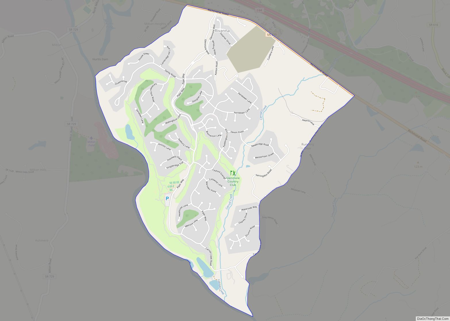 Map of Rivanna CDP