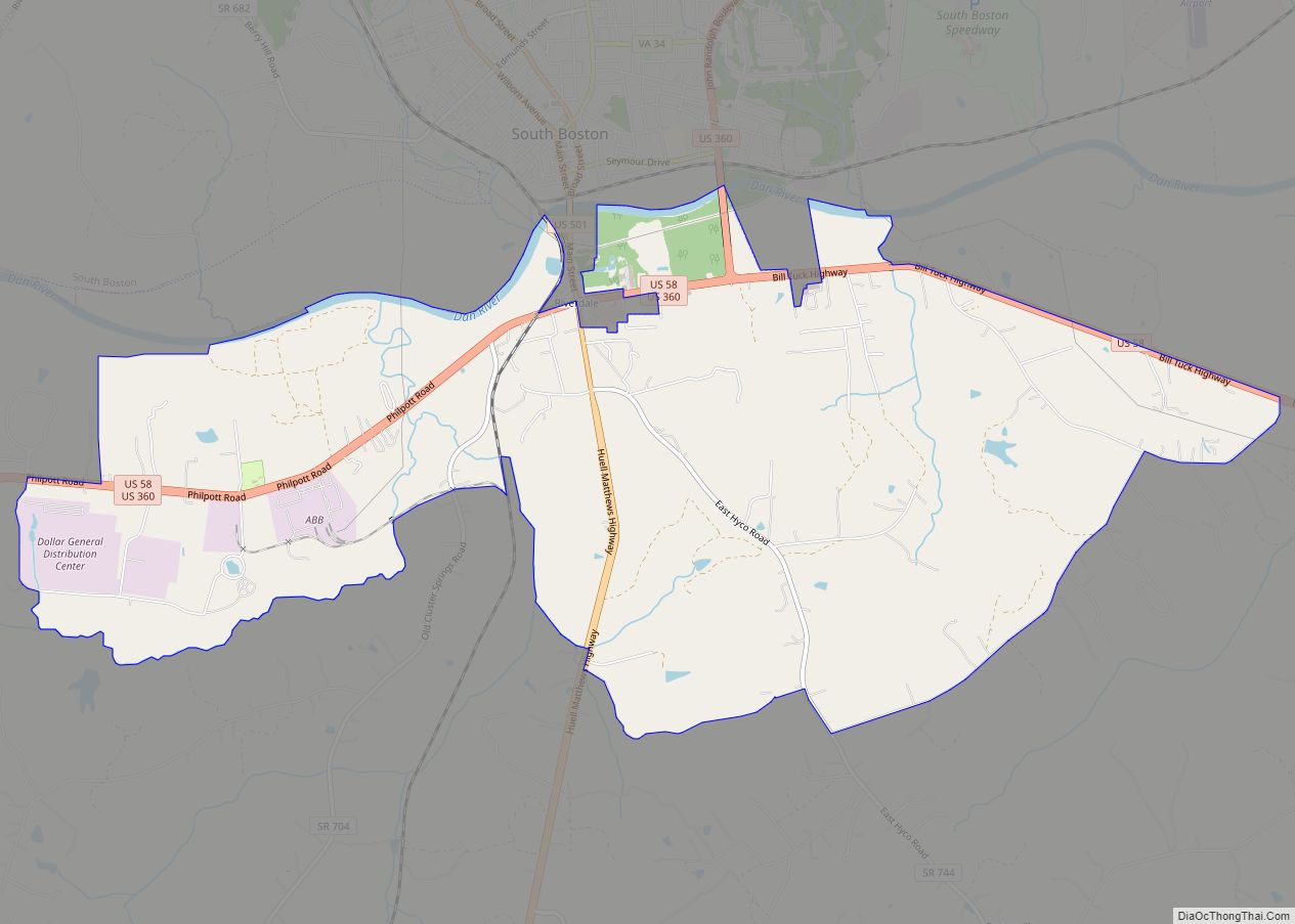 Map of Riverdale CDP, Virginia