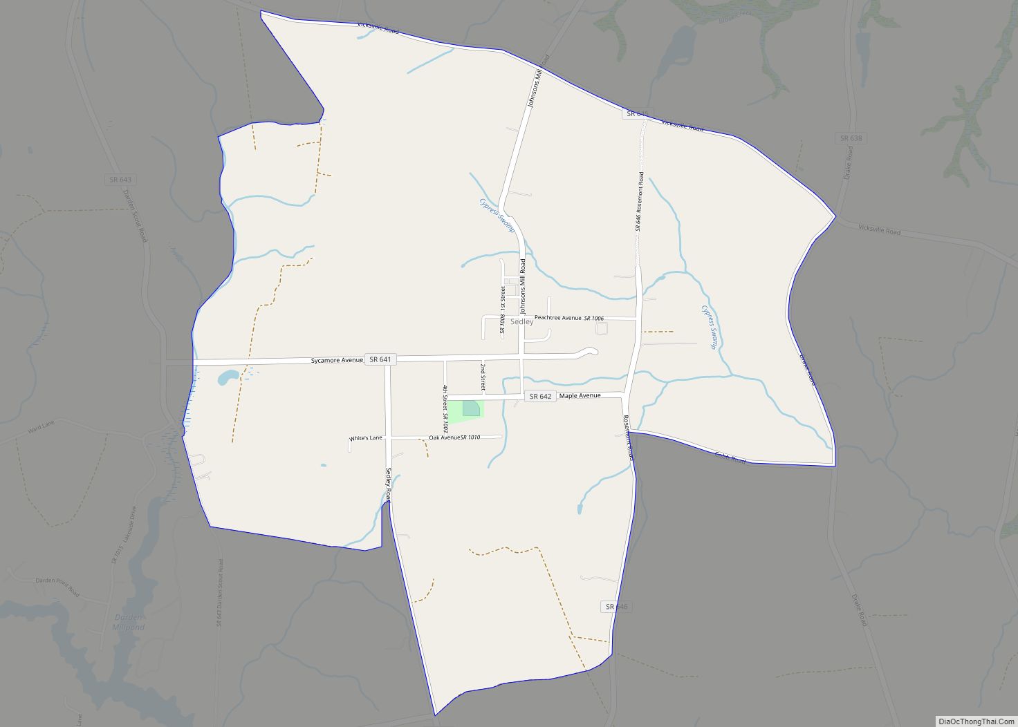 Map of Sedley CDP