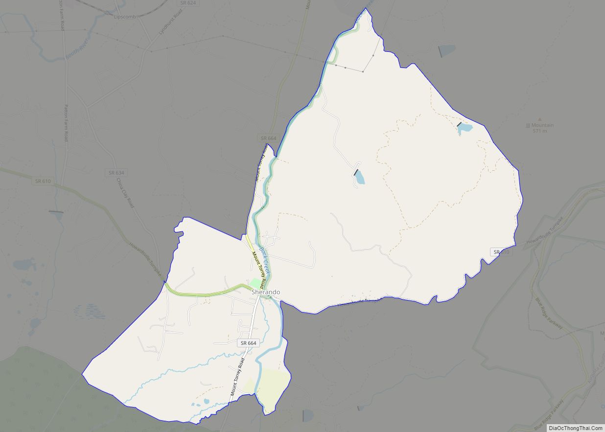 Map of Sherando CDP