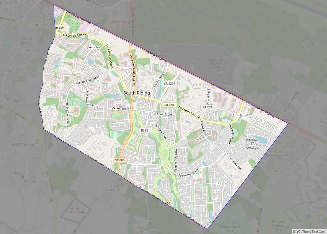 Map of South Riding CDP