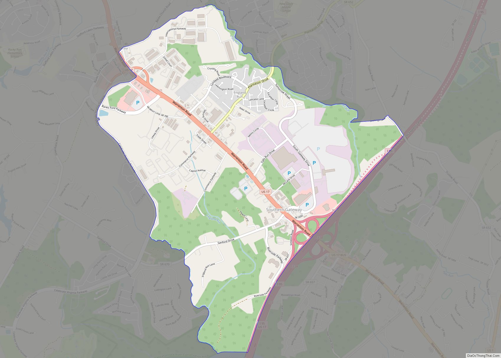 Map of Southern Gateway CDP