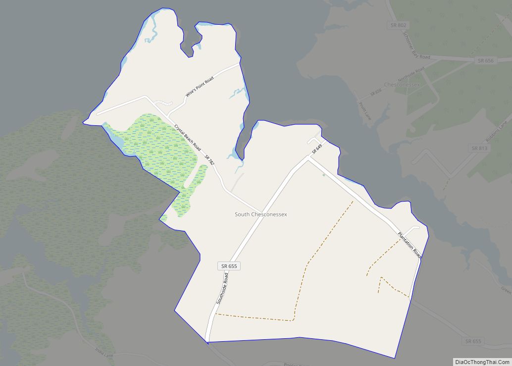 Map of Southside Chesconessex CDP