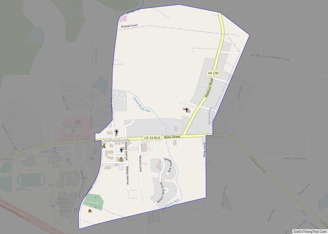 Map of Stanardsville town
