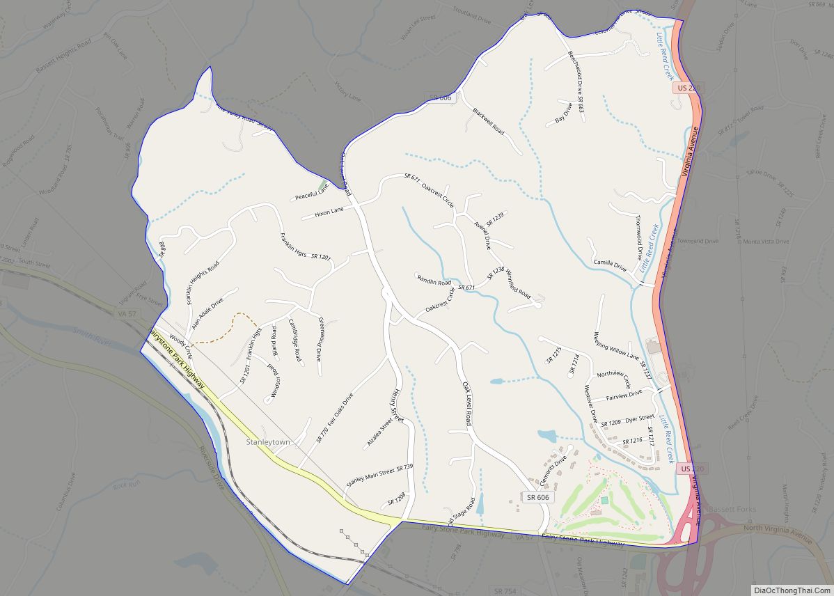 Map of Stanleytown CDP