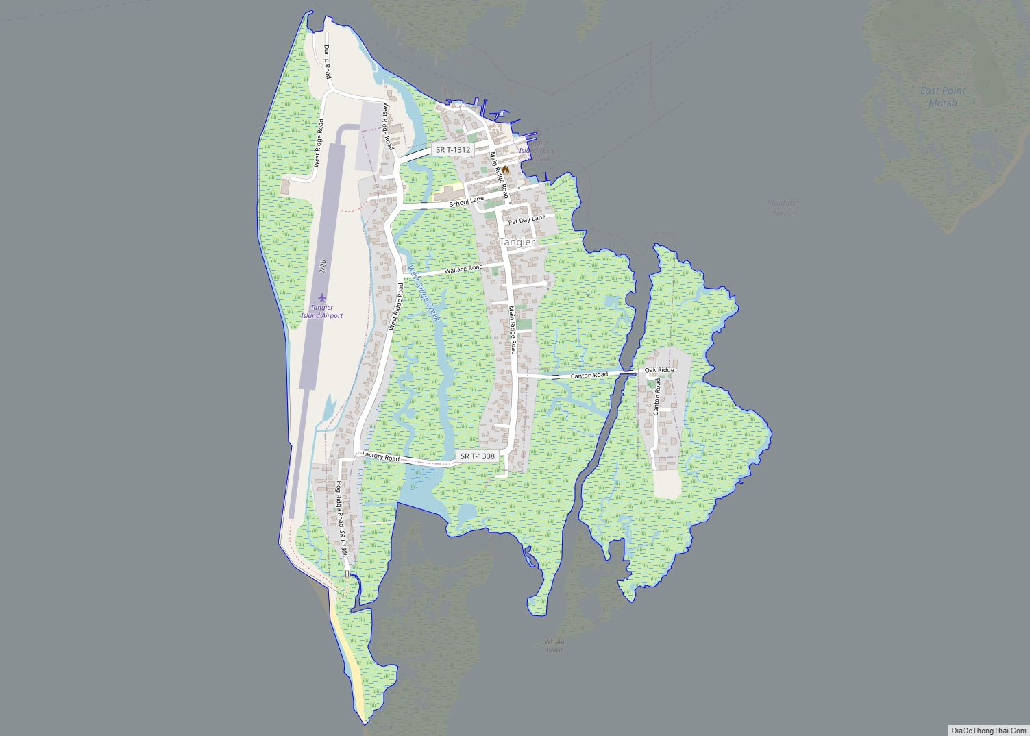 Map of Tangier town