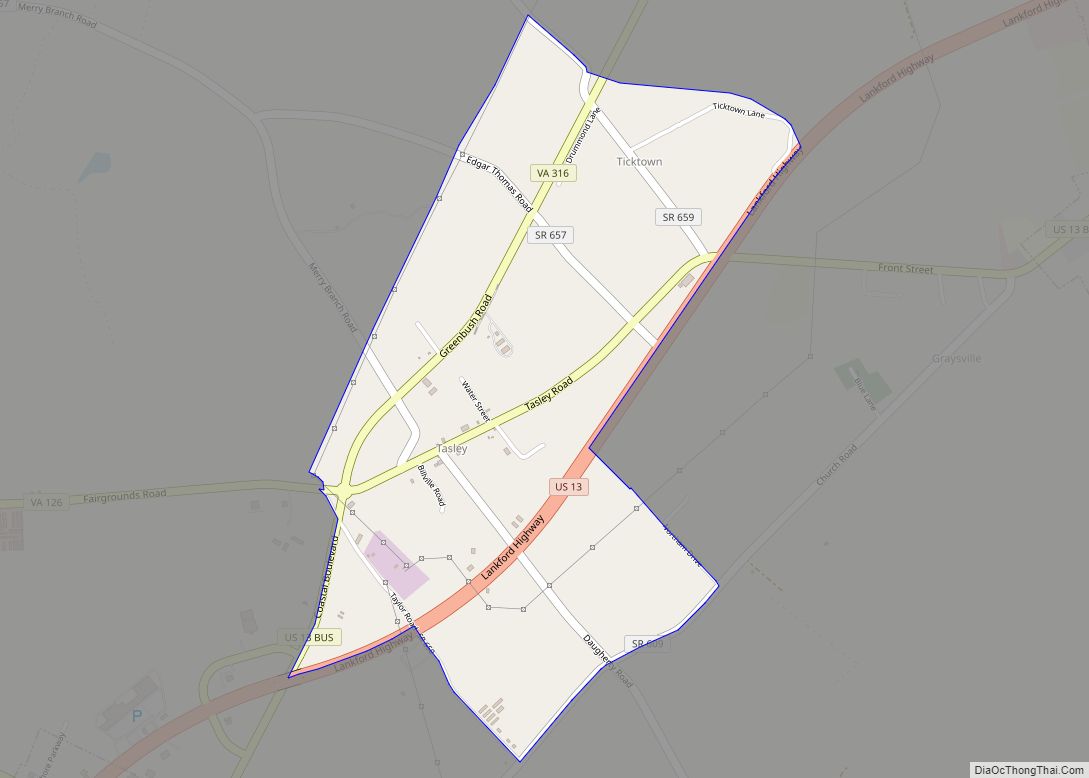 Map of Tasley CDP