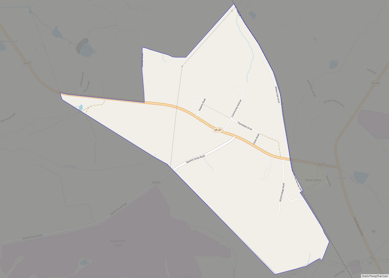 Map of Thynedale CDP