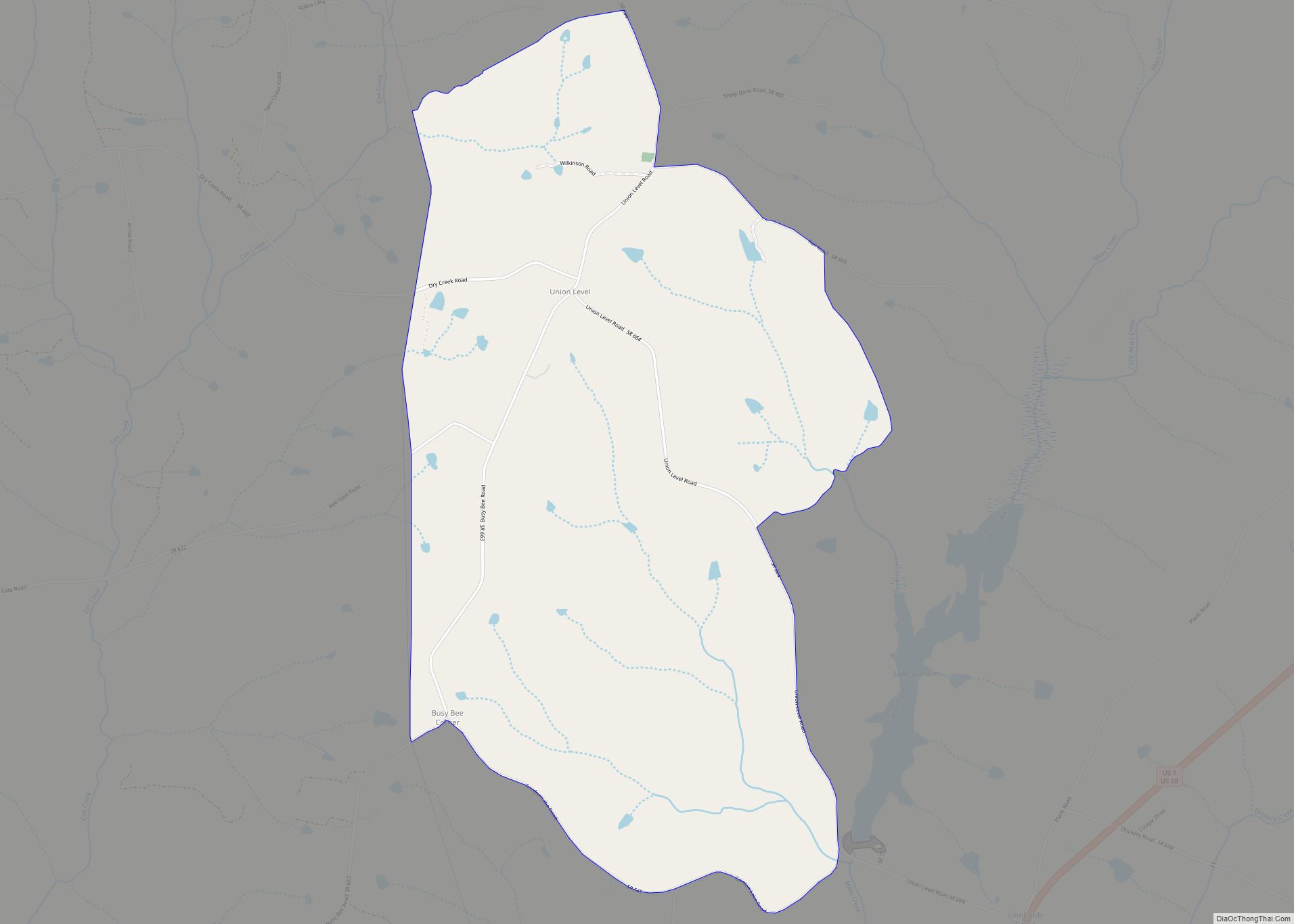Map of Union Level CDP