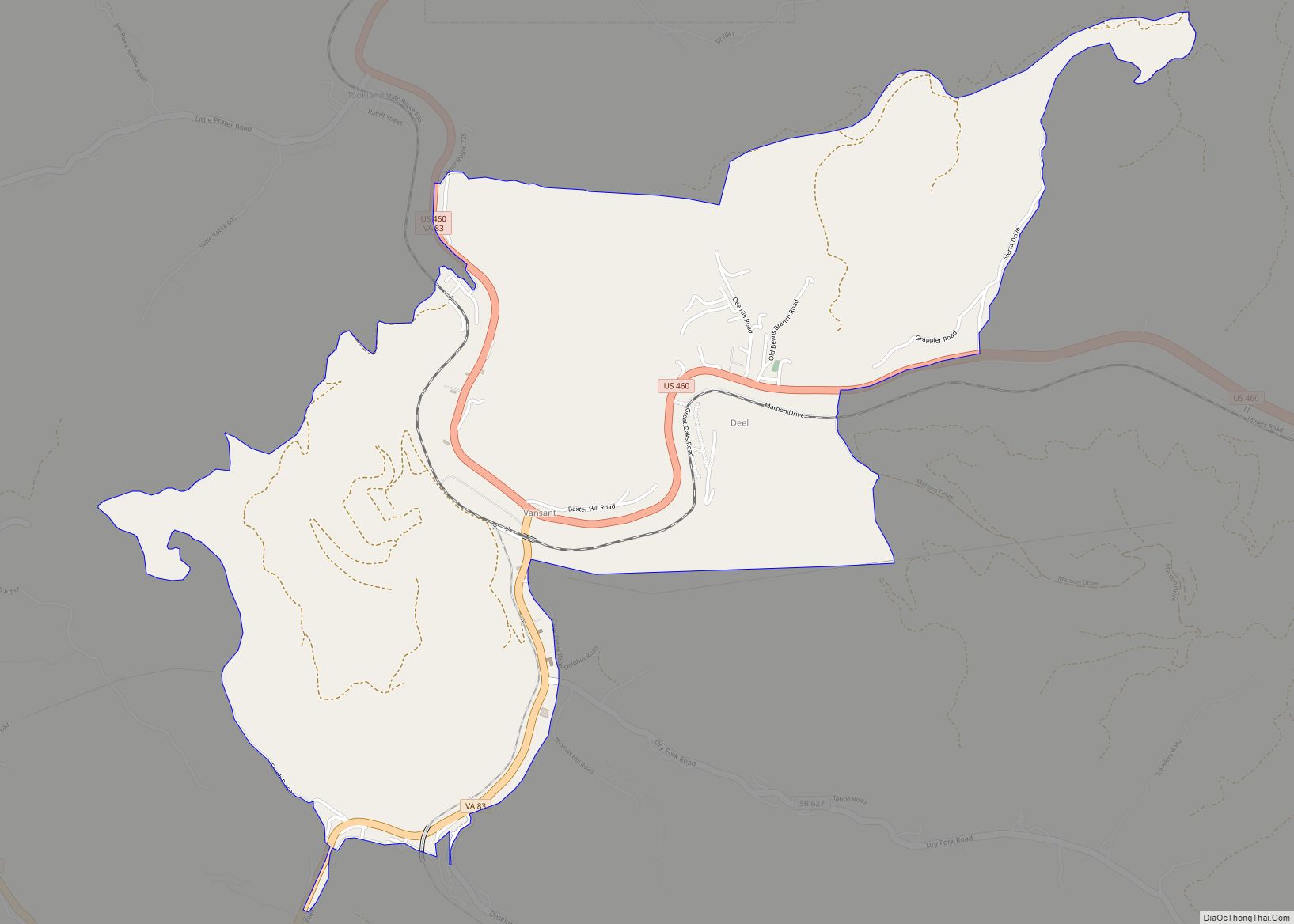 Map of Vansant CDP