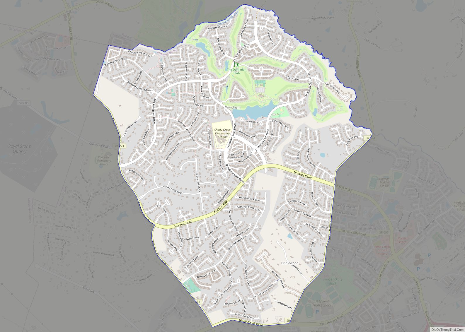 Map of Wyndham CDP