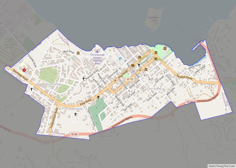 Map of Christiansted town