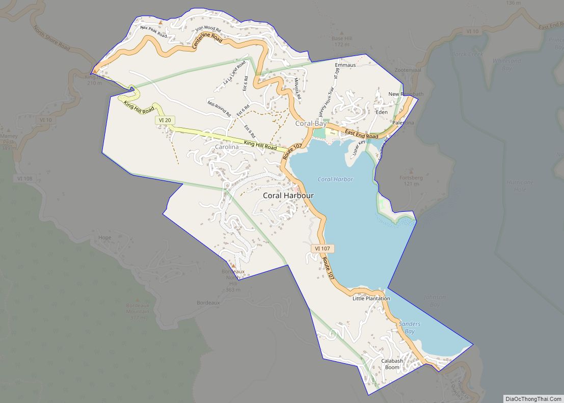 Map of Coral Bay CDP