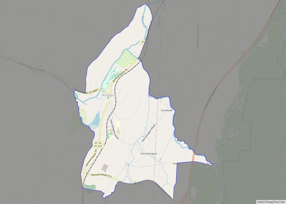 Map of Arlington CDP, Vermont