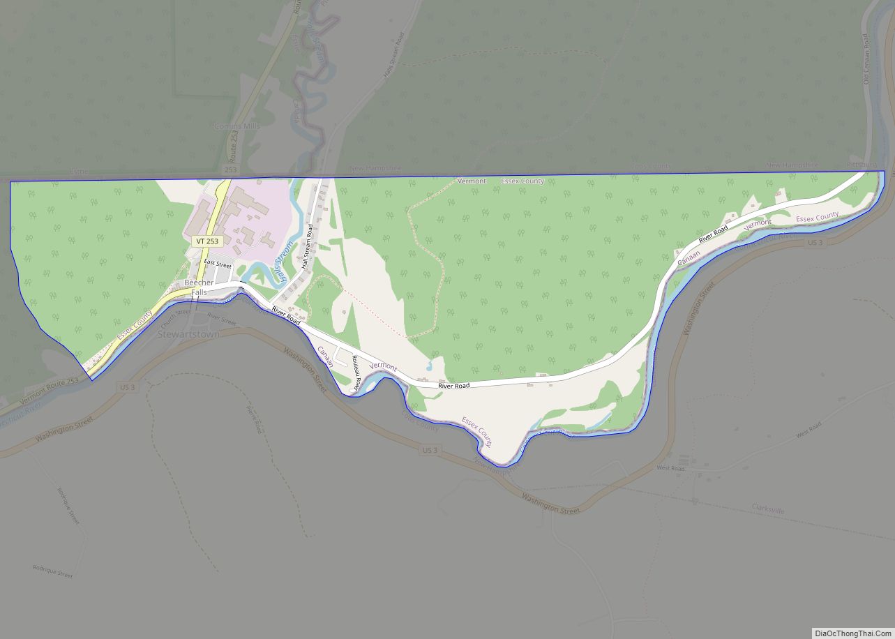 Map of Beecher Falls CDP
