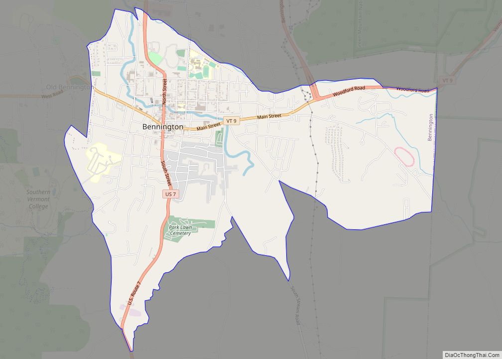 Map of Bennington CDP, Vermont