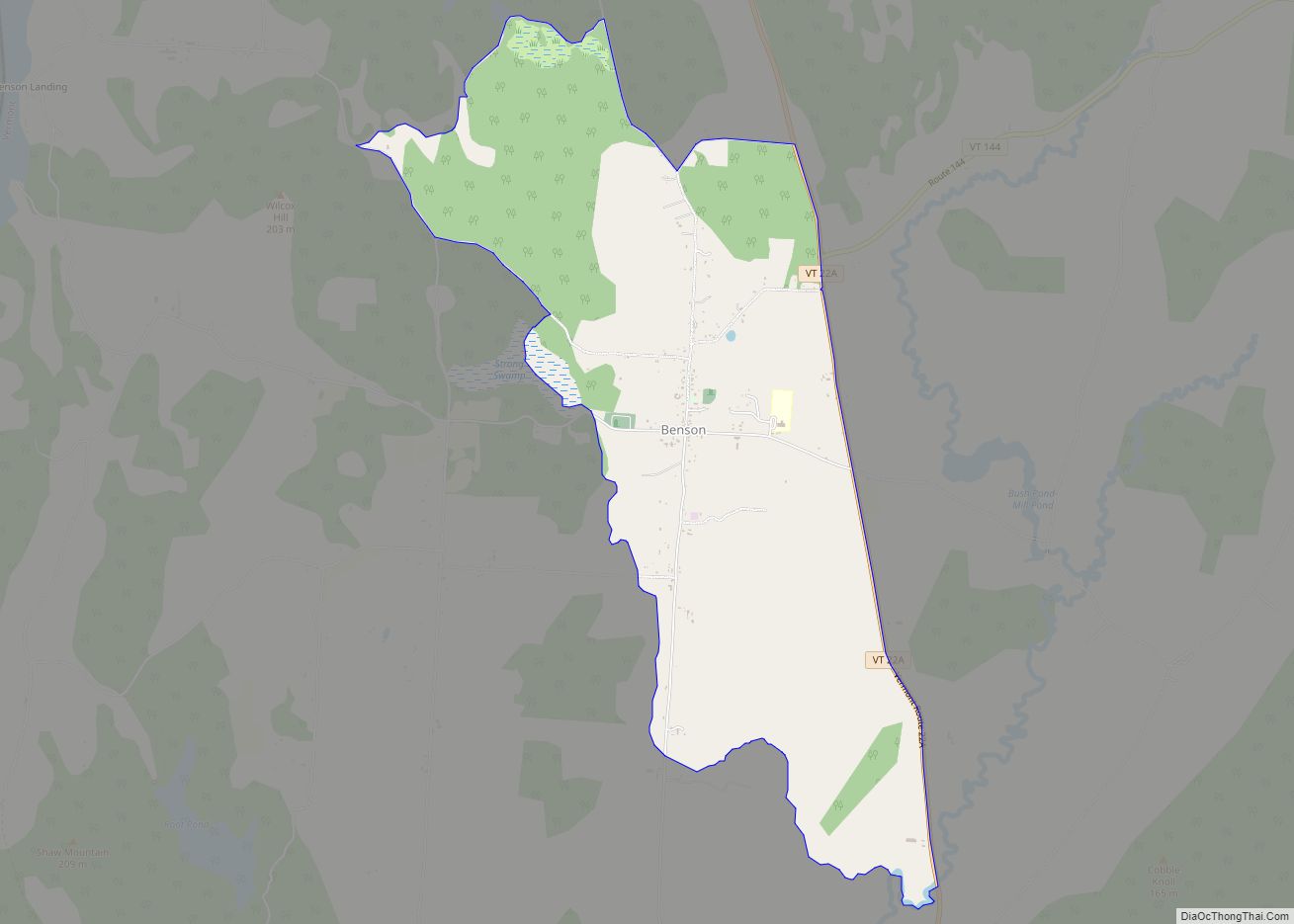 Map of Benson CDP, Vermont