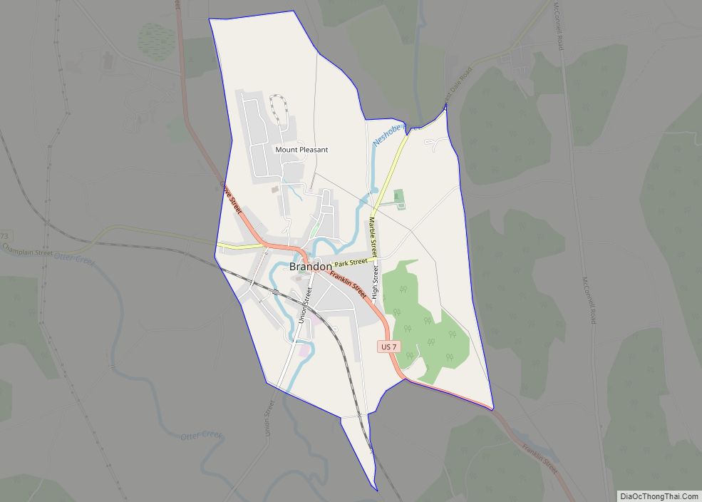 Map of Brandon CDP, Vermont
