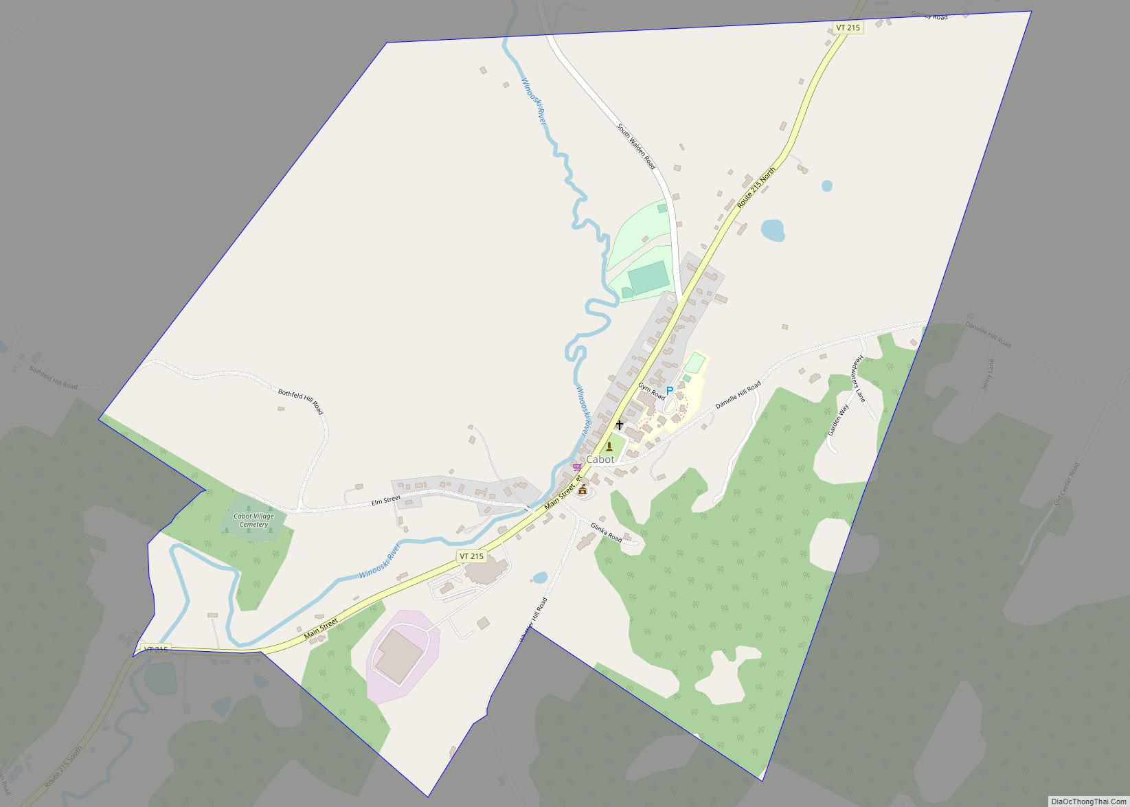 Map of Cabot CDP, Vermont