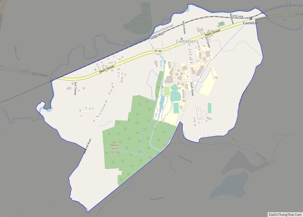 Map of Castleton CDP