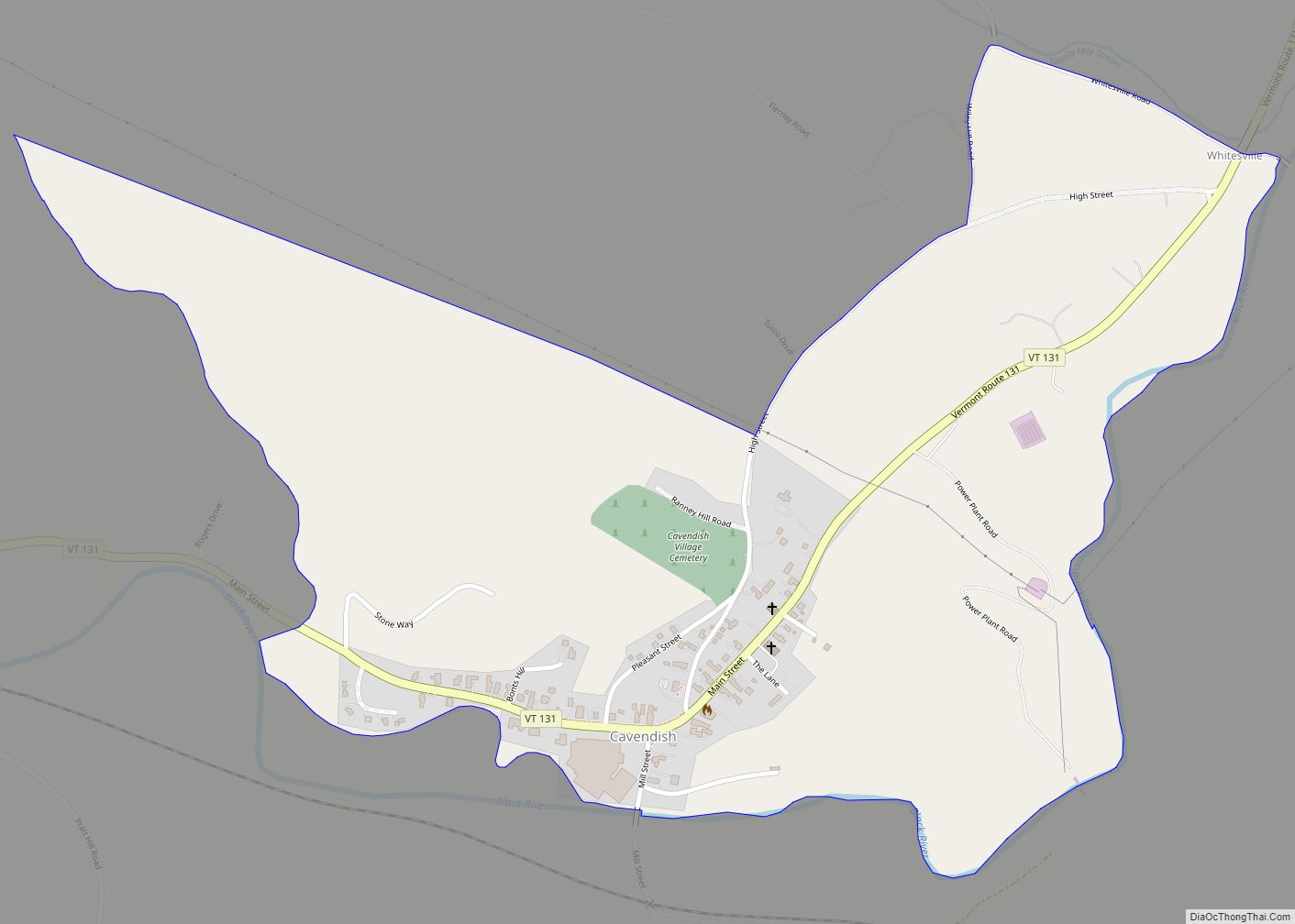 Map of Cavendish CDP