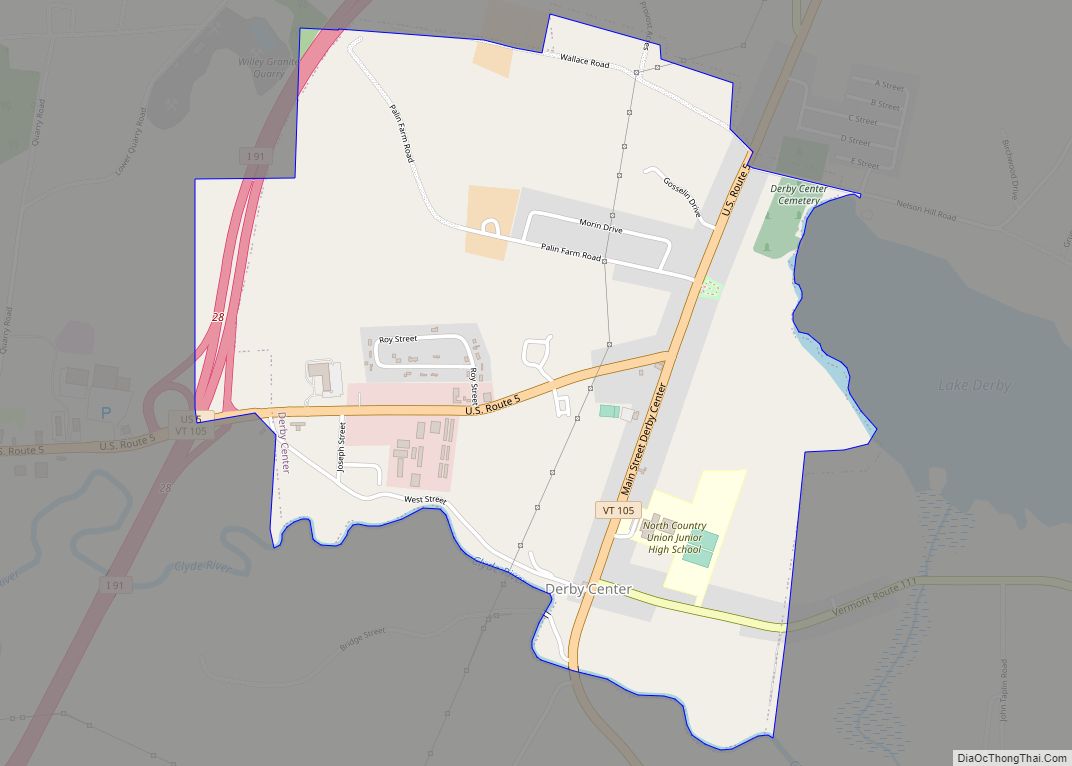 Map of Derby Center village